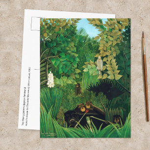 Postal Henri Rousseau - Los alegres bromistas