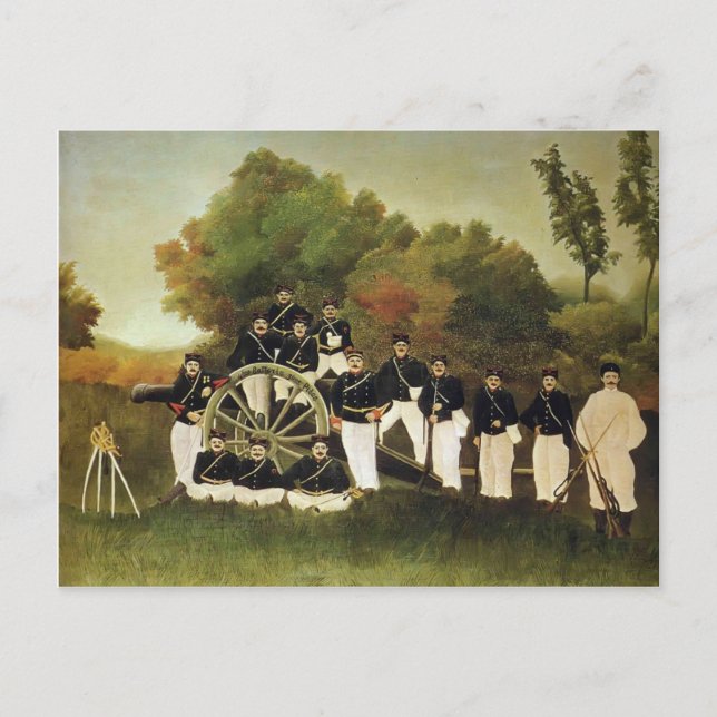 Postal Henri Rousseau - Los Artilleros (Anverso)