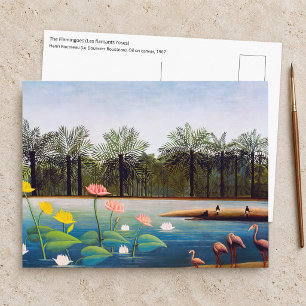 Postal Henri Rousseau - Los flamencos