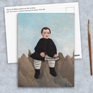 Postal Henri Rousseau - Niño en las rocas