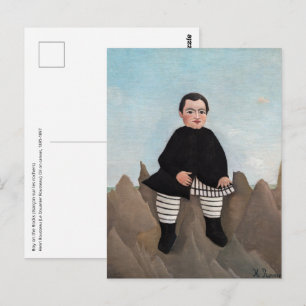 Postal Henri Rousseau - Niño en las rocas