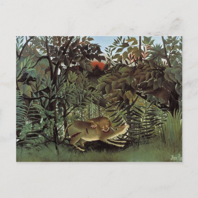 Postal Henri Rousseau Painting (Anverso)