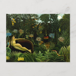 Postal Henri Rousseau Painting