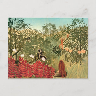 Postal Henri Rousseau Painting