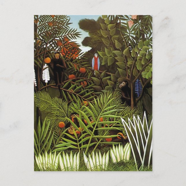 Postal Henri Rousseau - Paisaje de la jungla (Anverso)