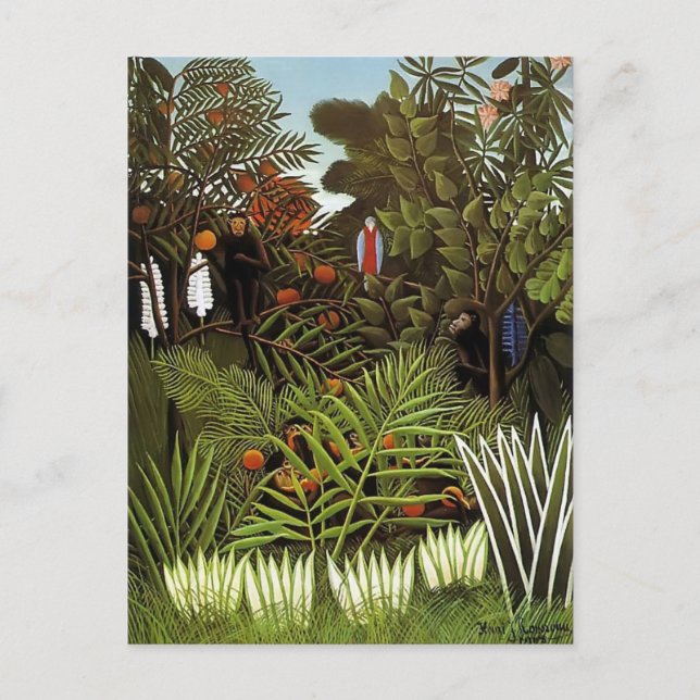 Postal Henri Rousseau - Paisaje exótico (Anverso)