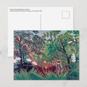 Postal Henri Rousseau - Paisaje exótico