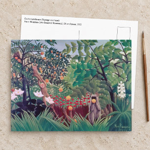 Postal Henri Rousseau - Paisaje exótico