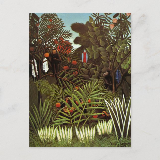 Postal Henri Rousseau - Paisaje exótico (Anverso)