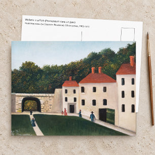 Postal Henri Rousseau - Paseantes en un parque