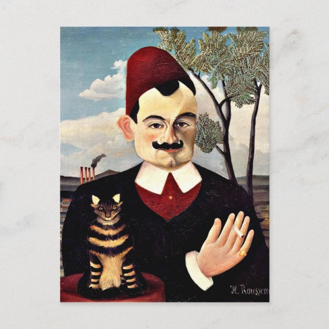 Postal Henri Rousseau - Retrato de Monsieur X (Anverso)
