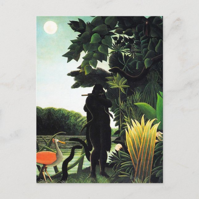 Postal Henri Rousseau Snake Charmer (Anverso)