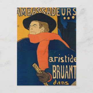 Postal Henri Toulouse Lautrec - Aristide Bruant