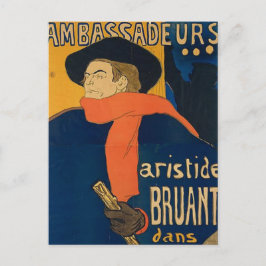 Postal Henri Toulouse Lautrec - Aristide Bruant