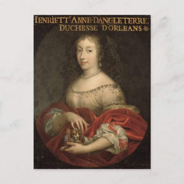 Postal Henrietta Anne Duchess de Orleans (Anverso)