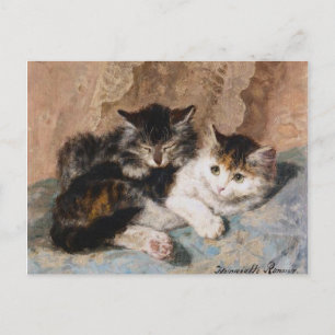 Postal Henriette Ronner-Knip Mejor amigo