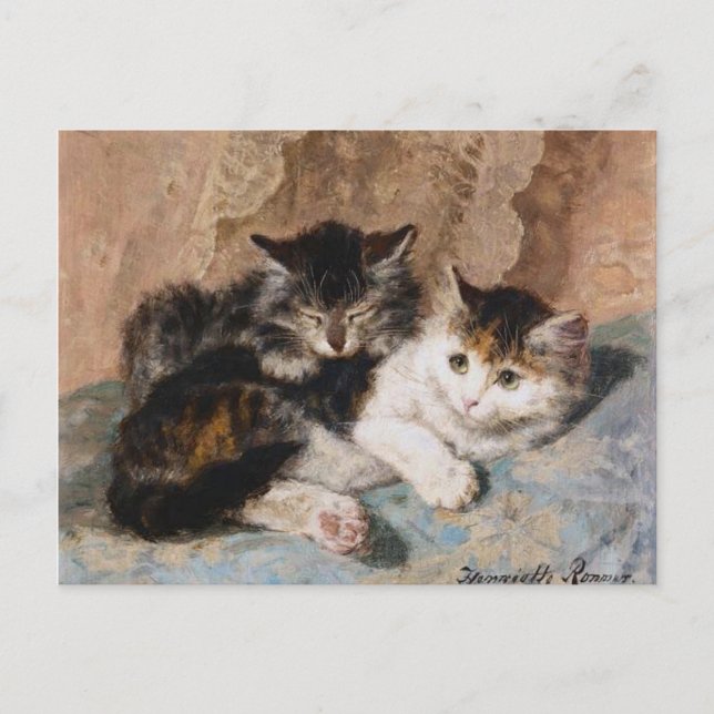 Postal Henriette Ronner-Knip Mejor amigo (Anverso)