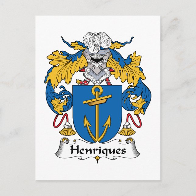 Postal Henriques Family Crest (Anverso)