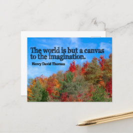 Postal Henry David Thoreau Cita Inspiradora "Canvas"