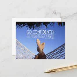 Postal Henry David Thoreau Cita Inspiradora Confianza