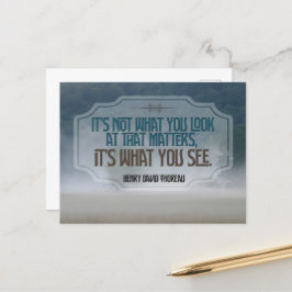 Postal Henry David Thoreau Cita Inspiradora "Ver"