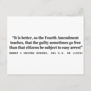Postal HENRY/ESTADOS UNIDOS 361 US 98 1959 4ª enmienda