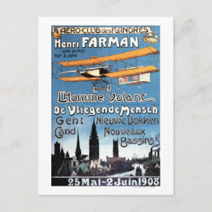Postal Henry Farman Flies the Flying Man Promo Poster