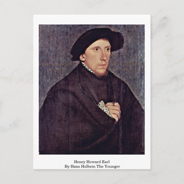 Postal Henry Howard Earl Por Hans Holbein The Younger (Anverso)