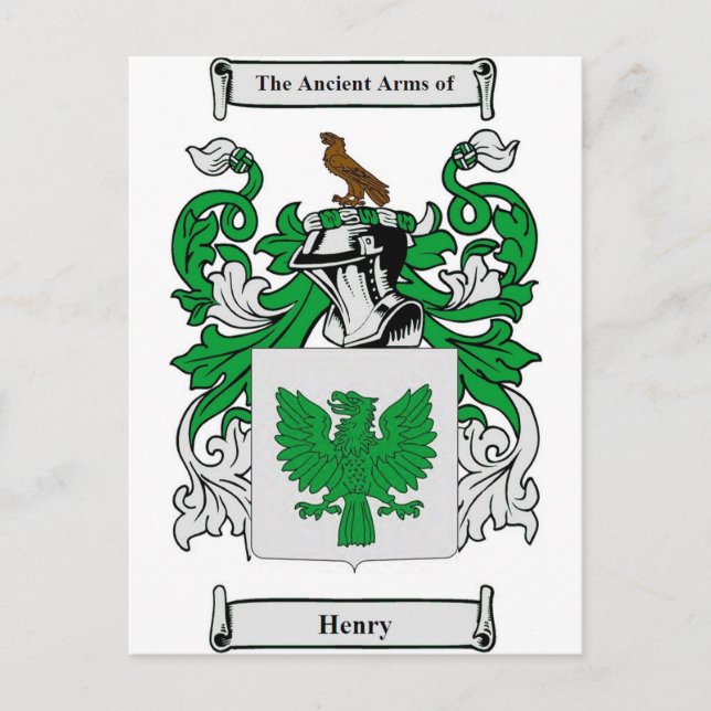 Postal Henry (irlandés) Escudo de armas (Anverso)