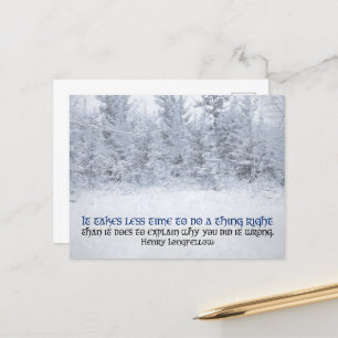 Postal Henry Longfellow Cita Inspiradora "Hazlo bien"