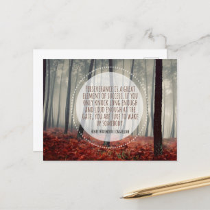 Postal Henry Longfellow Inspirador Cita Perseverante