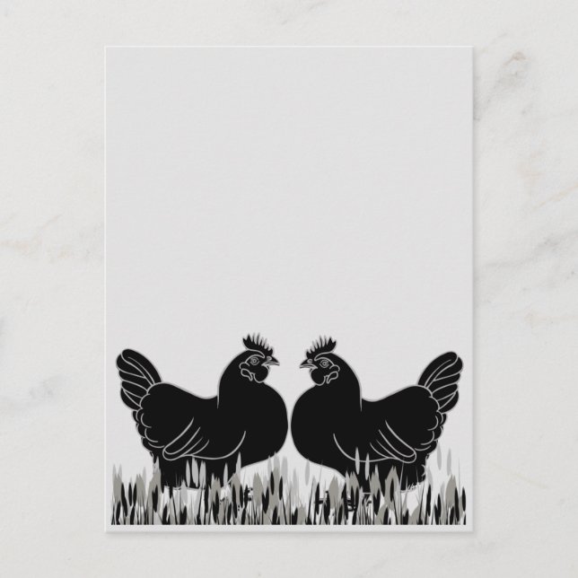 Postal Hens~Silhouette (Anverso)