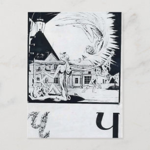 Postal Heorhiy Narbut- Hoja 'Ch' del alfabeto ucraniano