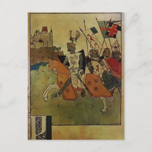 Postal Heorhiy Narbut-Ilustracion a la canción de Roland