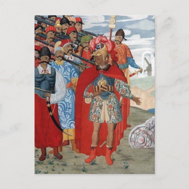 Postal Heorhiy Narbut - Ilustracion de 'Aeneid' (Anverso)