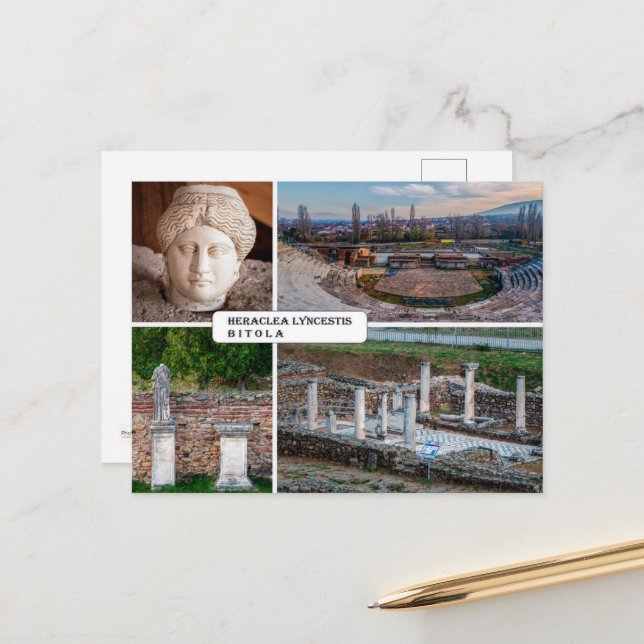 Postal Heraclea Lyncestis - Bitola, Macedonia (Anverso/Reverso In Situ)