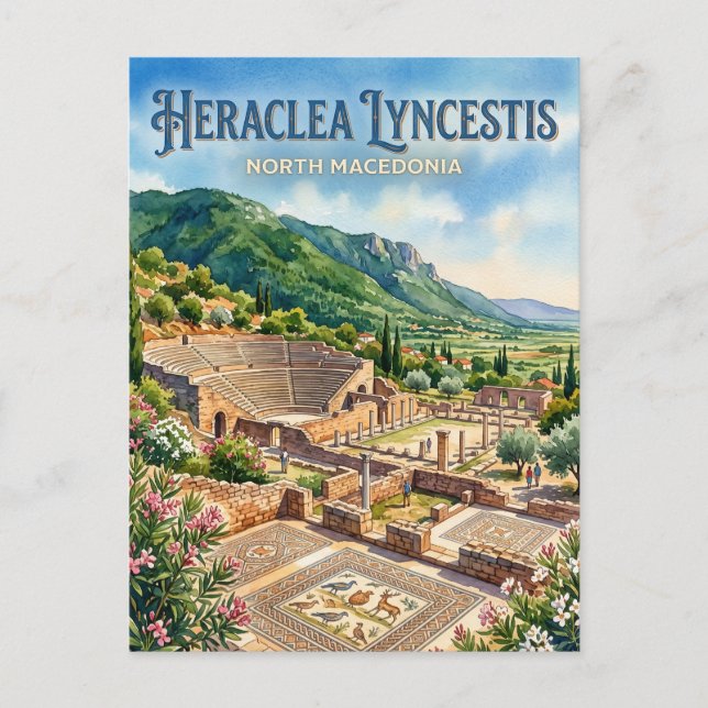 Postal Heraclea Lyncestis Macedonia del Norte (Anverso)