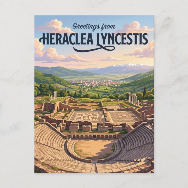 Postal Heraclea Lyncestis Macedonia del Norte (Anverso)