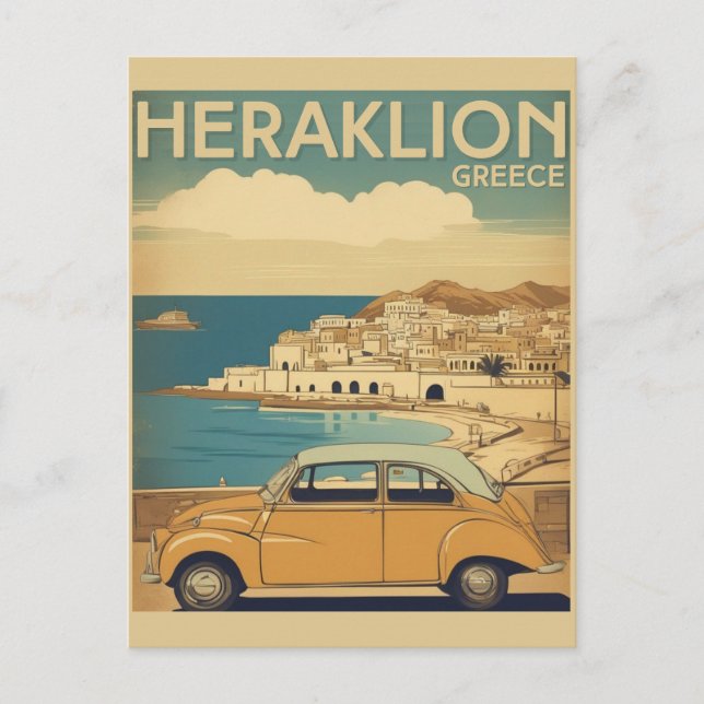 Postal Heraclión,  Iraklio. vocación de Grecia (Anverso)