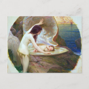 Postal Herbert James Draper - A Water Baby 1900