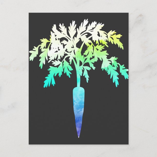 Postal Herbivore Carrot Gift para Vegetarianos y Vegetari (Anverso)