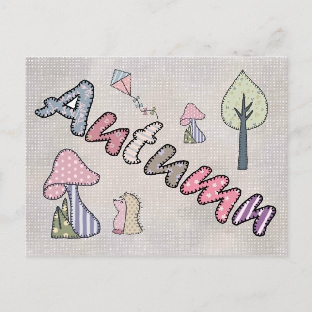 Postal Herbstbild pastell (Anverso)