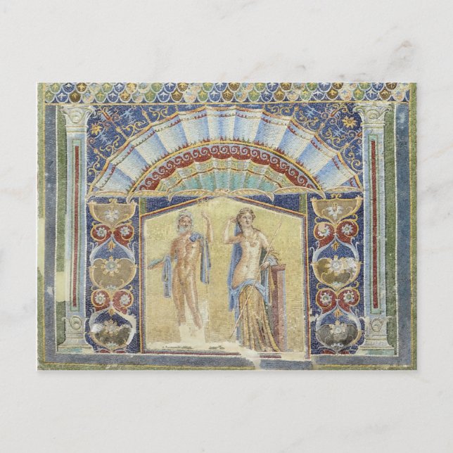 Postal Herculaneum Fresco Postcard (Anverso)