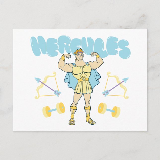 Postal Hercules Arrows and Dumbbells Flex Postcard (Anverso)