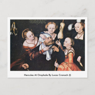 Postal Hércules En Omphale Por Lucas Cranach (I)