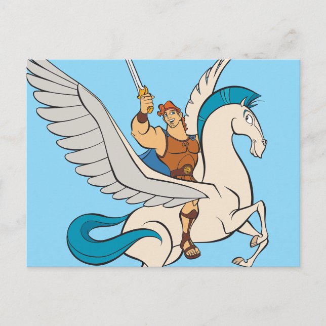 Postal Hercules Riding Pegasus Postcard (Anverso)