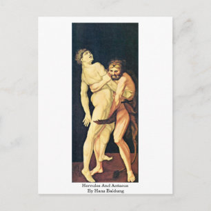 Postal Hércules Y Antaeus Por Hans Baldung