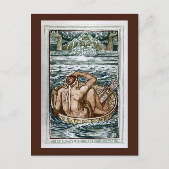 Postal Hércules y Atlas (Anverso)