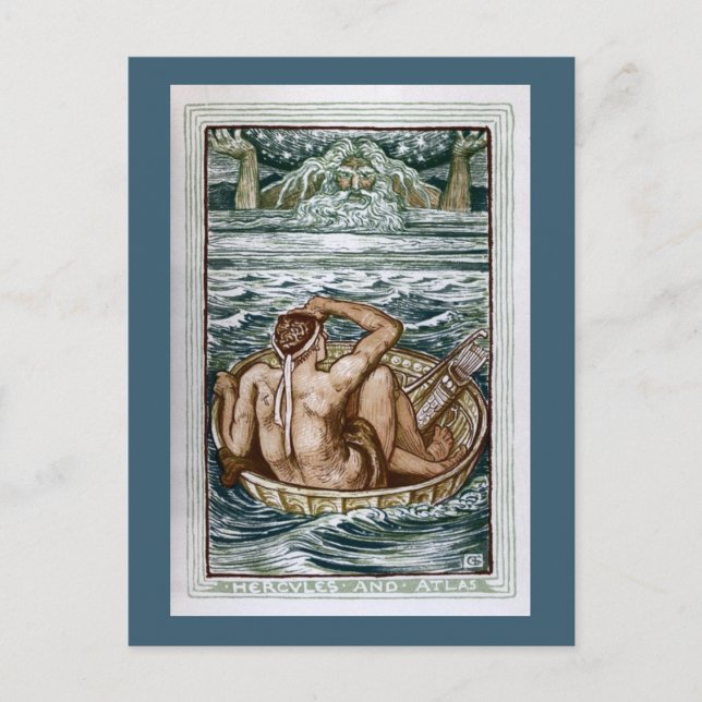 Postal Hércules y Atlas (Anverso)