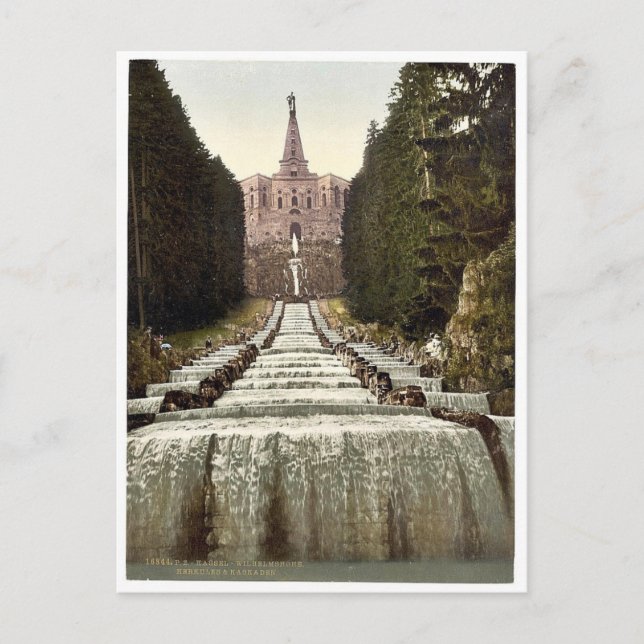 Postal Hércules y Cascades, Wilhelmshohe, Cassel (es deci (Anverso)
